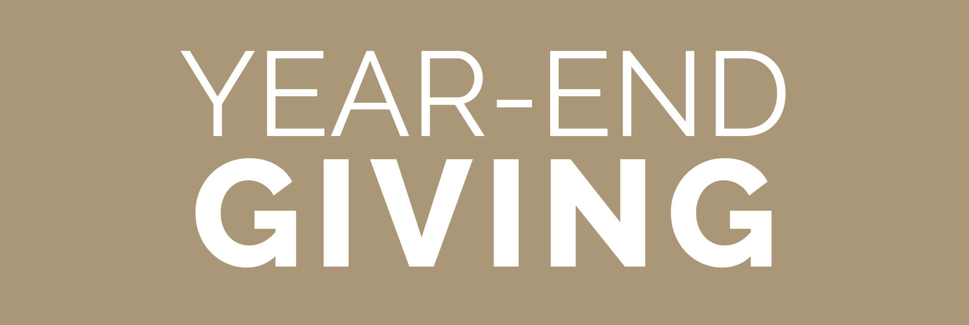 A Note About Year-End Giving